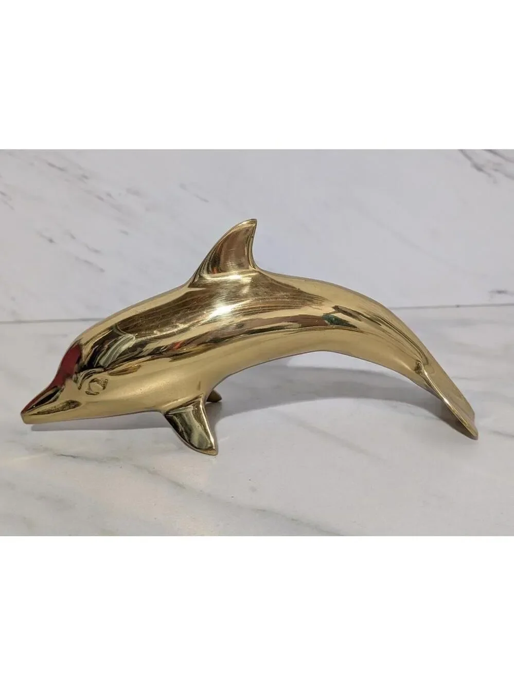 Brass Dolphin Figurine Sculpture 8